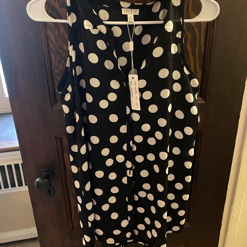 Polka-dot Sheer Top